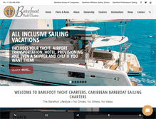 Tablet Screenshot of barefootyachts.com